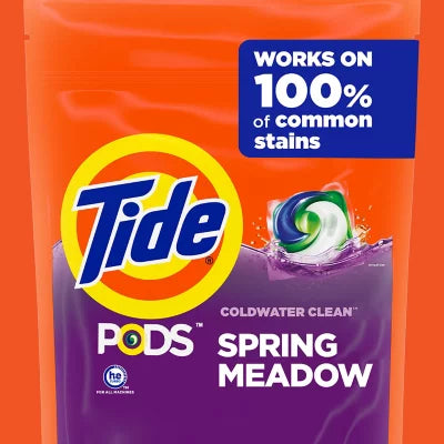 Tide PODS Liquid Laundry Detergent Pacs, Spring Meadow (41 ct )