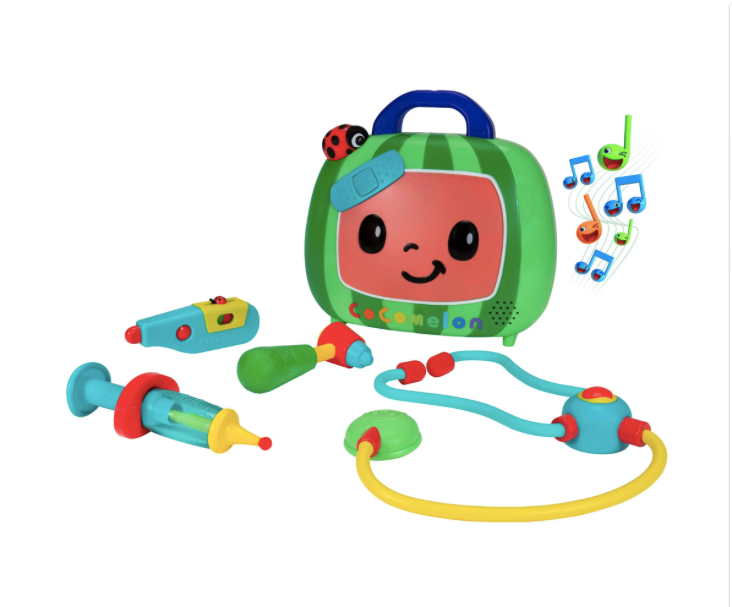 CoComelon Official Musical Checkup Case, Plays Clips from ‘Doctor Checkup’ Song – Includes 4 Themed Medical Doctor Accessories