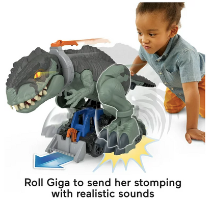 Imaginext Jurassic World Dominion Mega Stomp & Rumble Giga Dinosaur Toy with Lights & Sounds