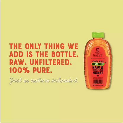 Nature Nate's 100% Organic Pure Raw and Unfiltered Honey (40 oz.)