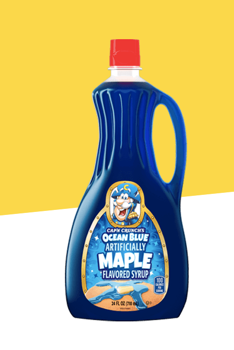 Cap’n Crunch’s Ocean Blue Artificially Maple Flavored Syrup