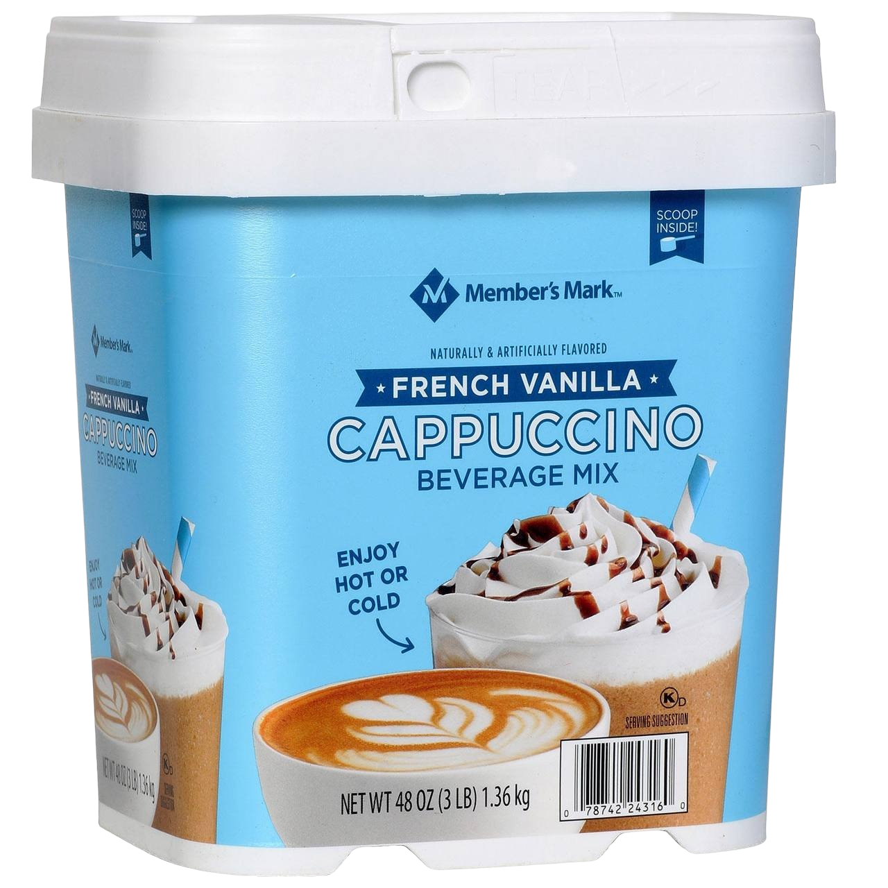 Member's Mark French Vanilla Cappuccino Beverage Mix, 1.36Kg.